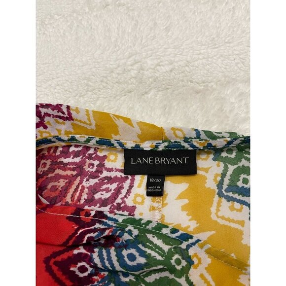 Lane Bryant Lightweight Kimono Shirt 18 20 Drawstring Waist Short Sleeve Top - Picture 4 of 7